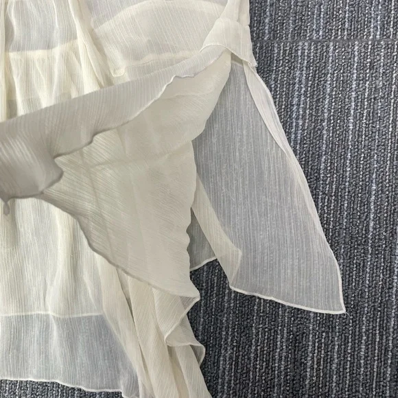 Matilda Jane Sheer White Sleeveless Tunic with Colorful Pattern - Picture 5 of 6